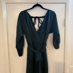 Mi Ami Forest Green Wrap Dress – Size L